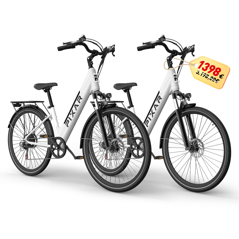 PIXAR® Cruiser Bici Elettrica 25km/h - Set di 2